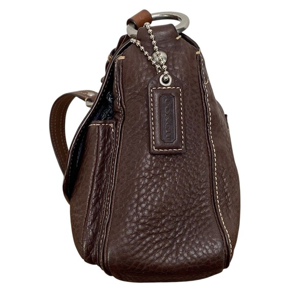 Coach Chelsea Chocolate Brown Leather Demi Flap F10893 w/ Matching Wallet - Picture 4 of 16